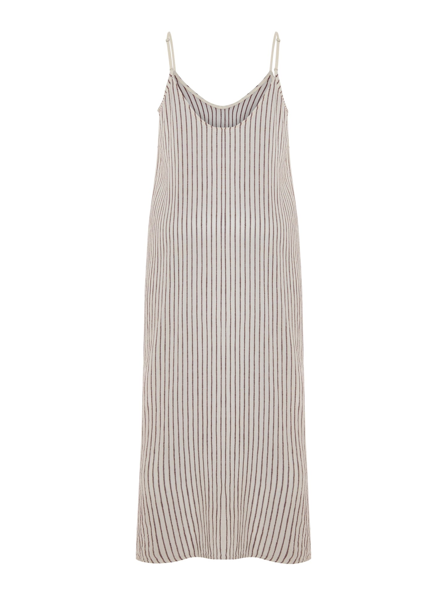 Yaz Dress - Burgundy Stripes