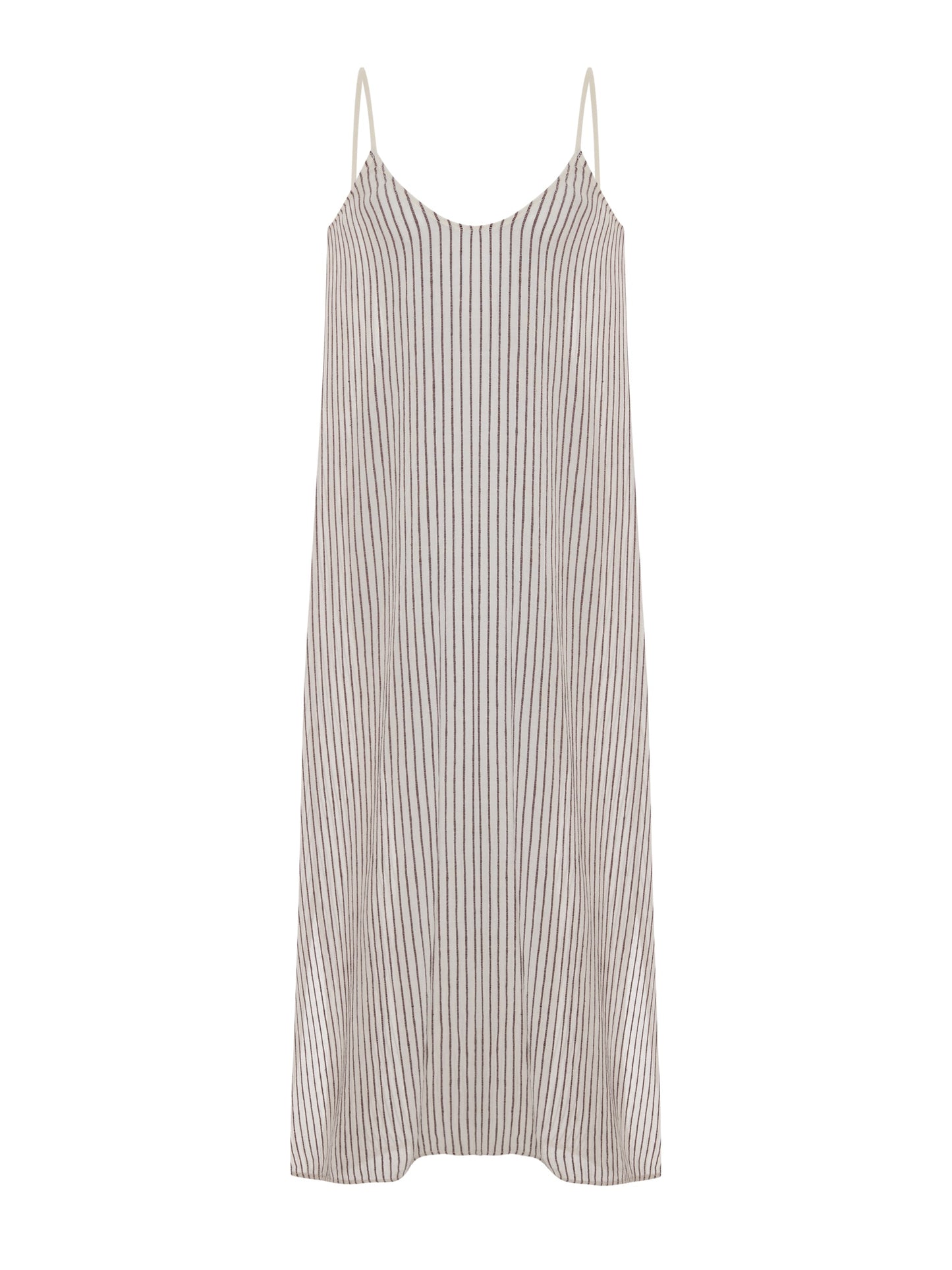 Yaz Dress - Burgundy Stripes