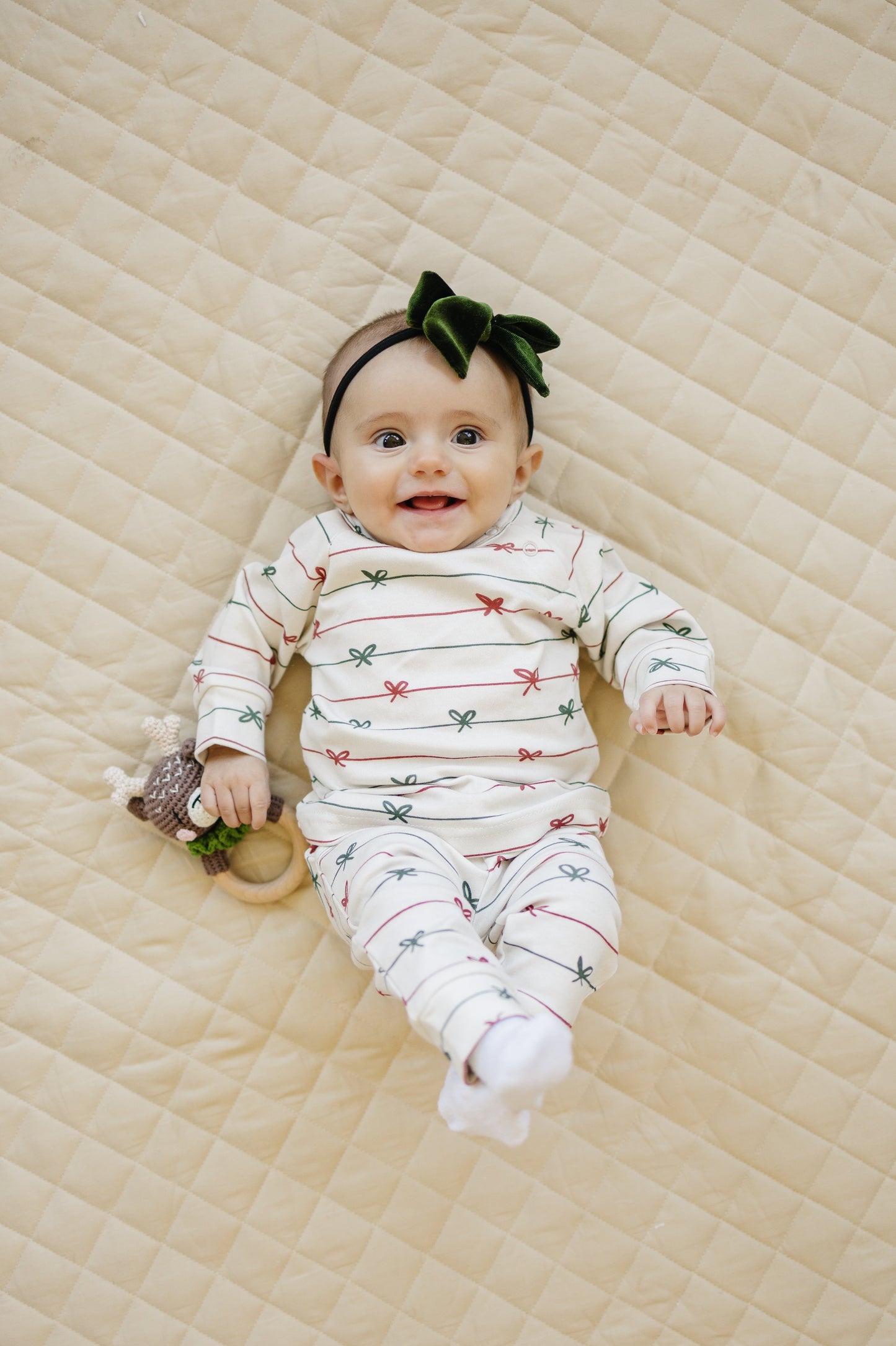 Tied with a Bow Christmas Organic Cotton Lounge Set