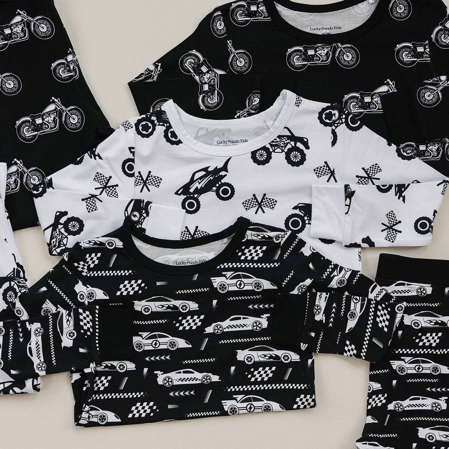 Bamboo Two Piece Set | Born to Ride Black