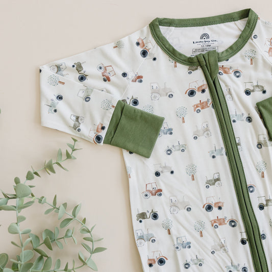 Tiny Tractors Bamboo Zippy Romper