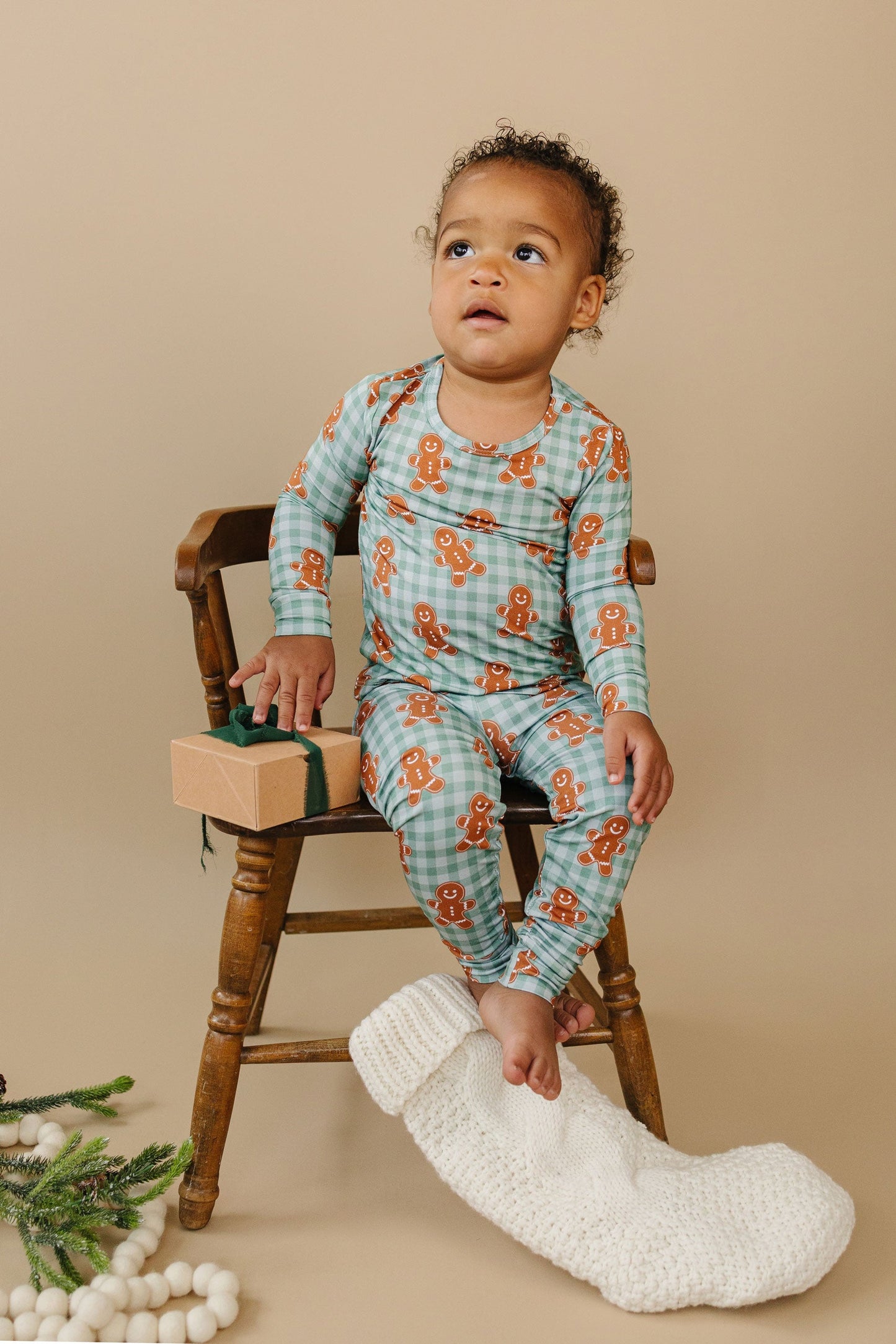 Bamboo Two Piece Set | Gingerbread Gingham