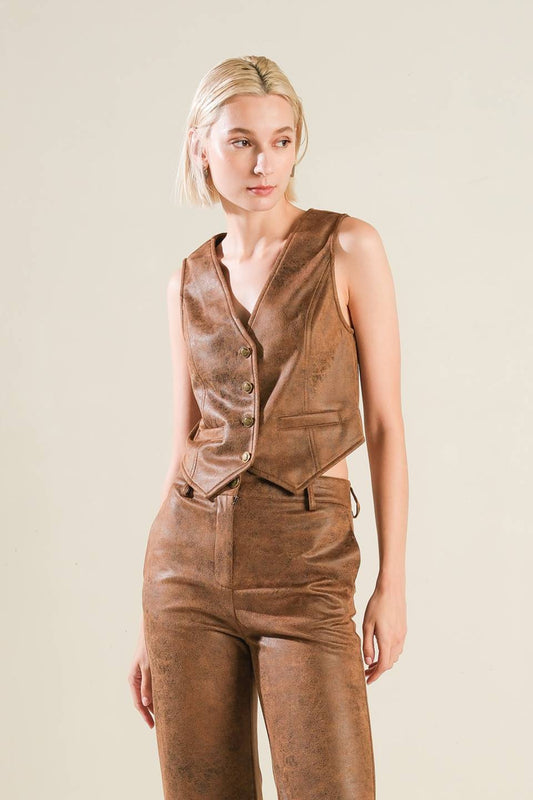 A GIFT FROM LOVE LEATHER VEST - Mack & Harvie