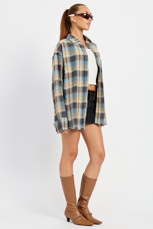 ACID WASH FLANNEL SHIRT - Mack & Harvie