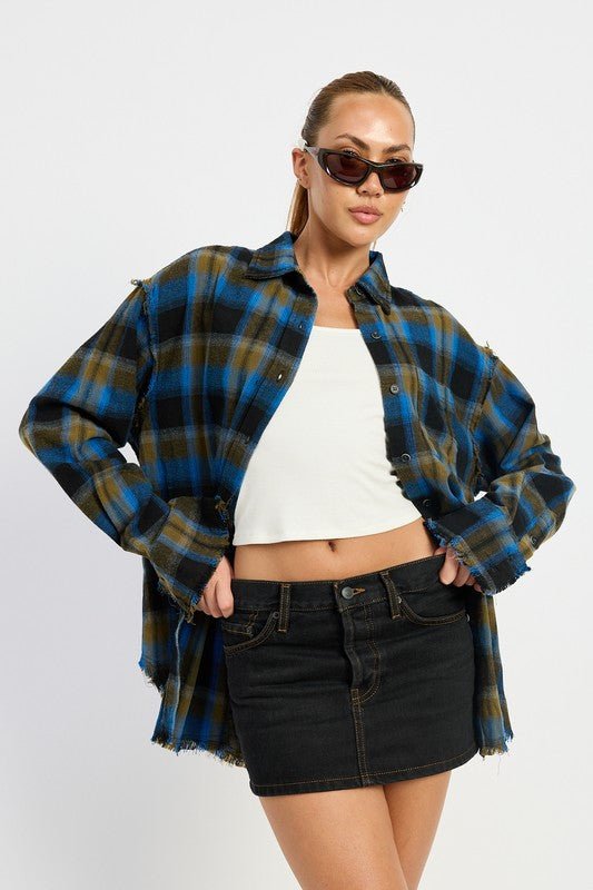 ACID WASH FLANNEL SHIRT - Mack & Harvie