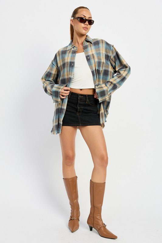 ACID WASH FLANNEL SHIRT - Mack & Harvie