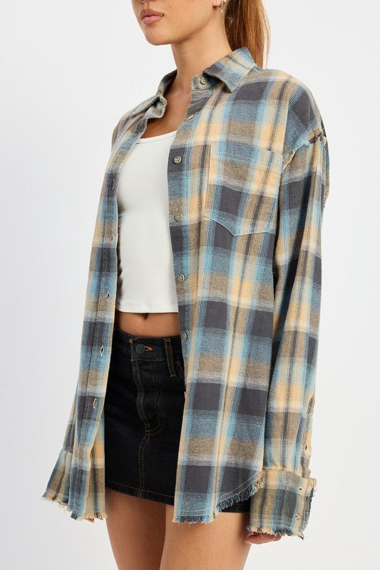 ACID WASH FLANNEL SHIRT - Mack & Harvie