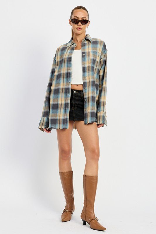 ACID WASH FLANNEL SHIRT - Mack & Harvie