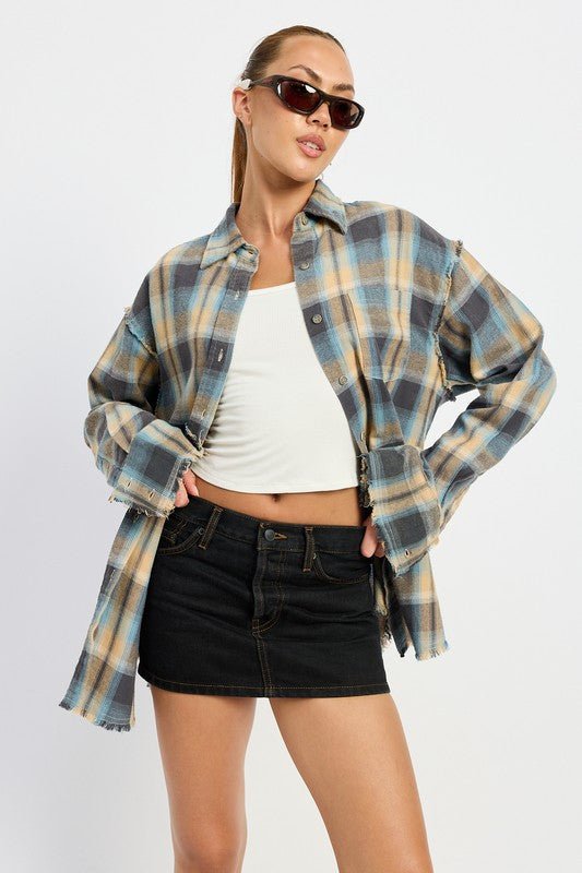ACID WASH FLANNEL SHIRT - Mack & Harvie