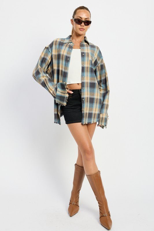 ACID WASH FLANNEL SHIRT - Mack & Harvie