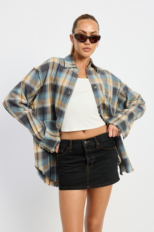 ACID WASH FLANNEL SHIRT - Mack & Harvie