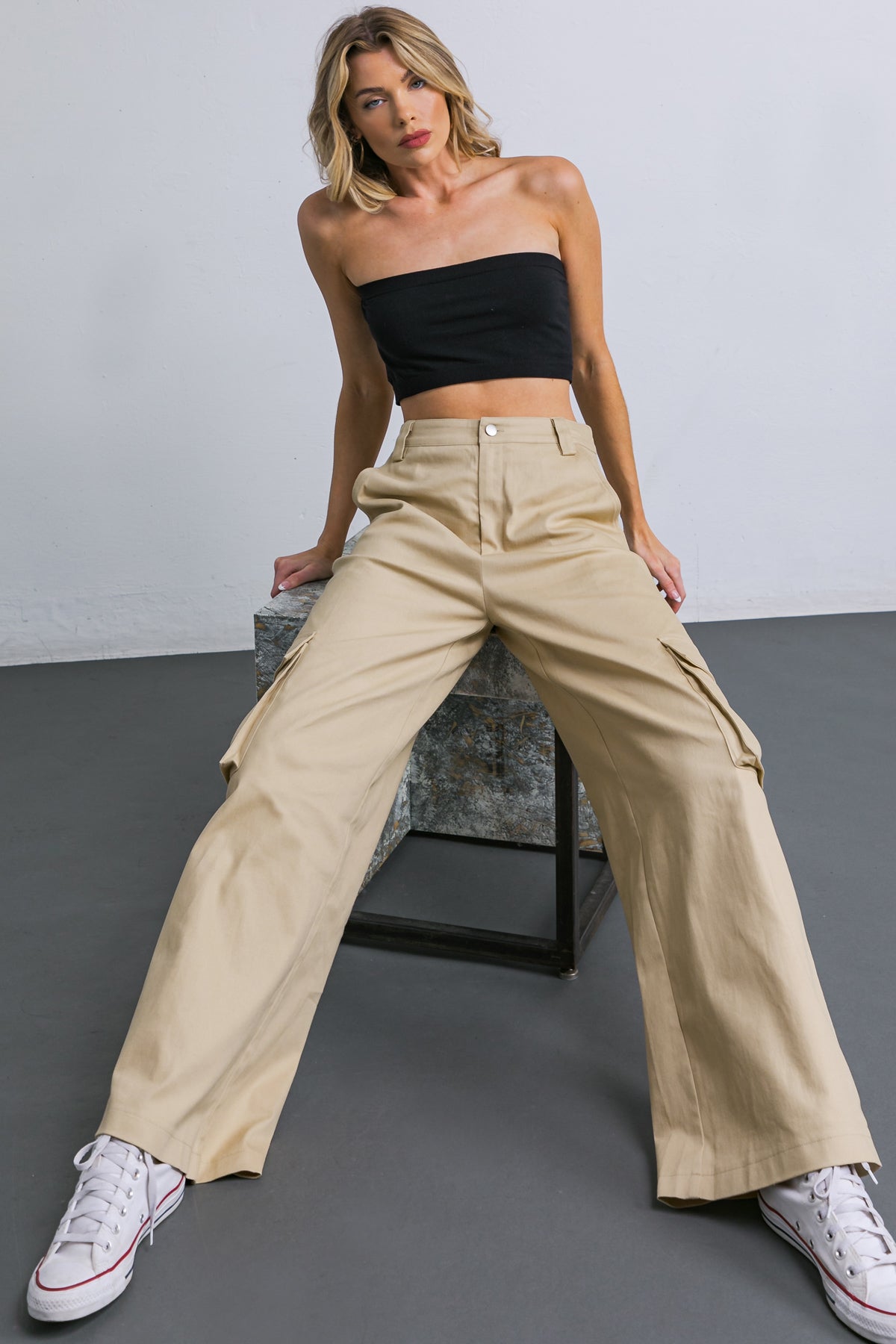 ADORABLE POSH WOVEN CARGO PANTS - Mack & Harvie