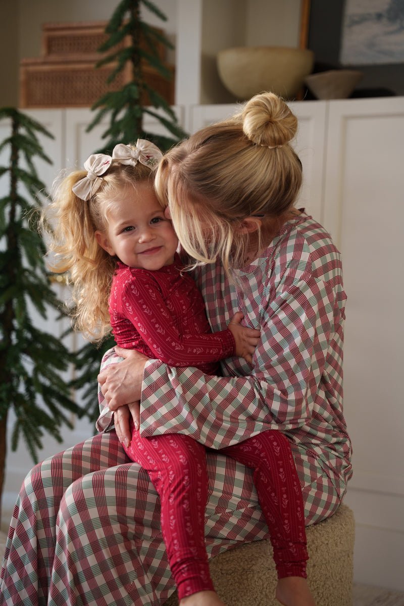 Adult Christmas Plaid Pajamas