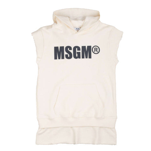 MSGM - Cream Logo Dress