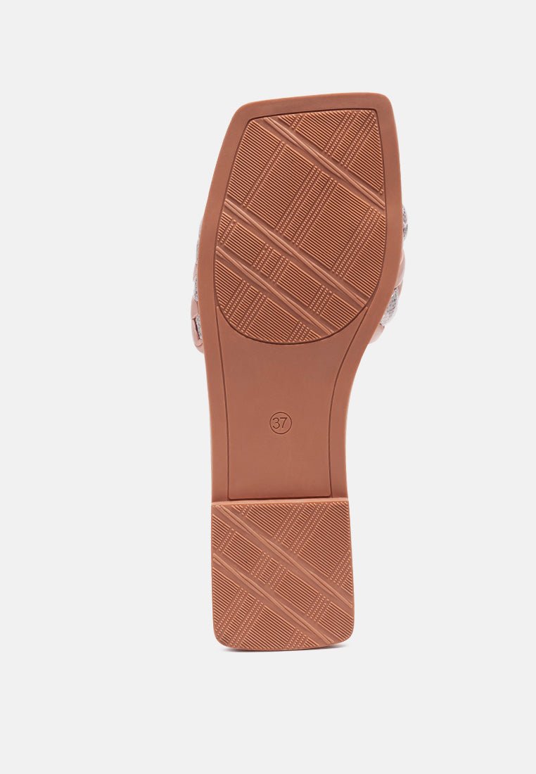 Allium Metallic Woven Strap Flats - Mack & Harvie