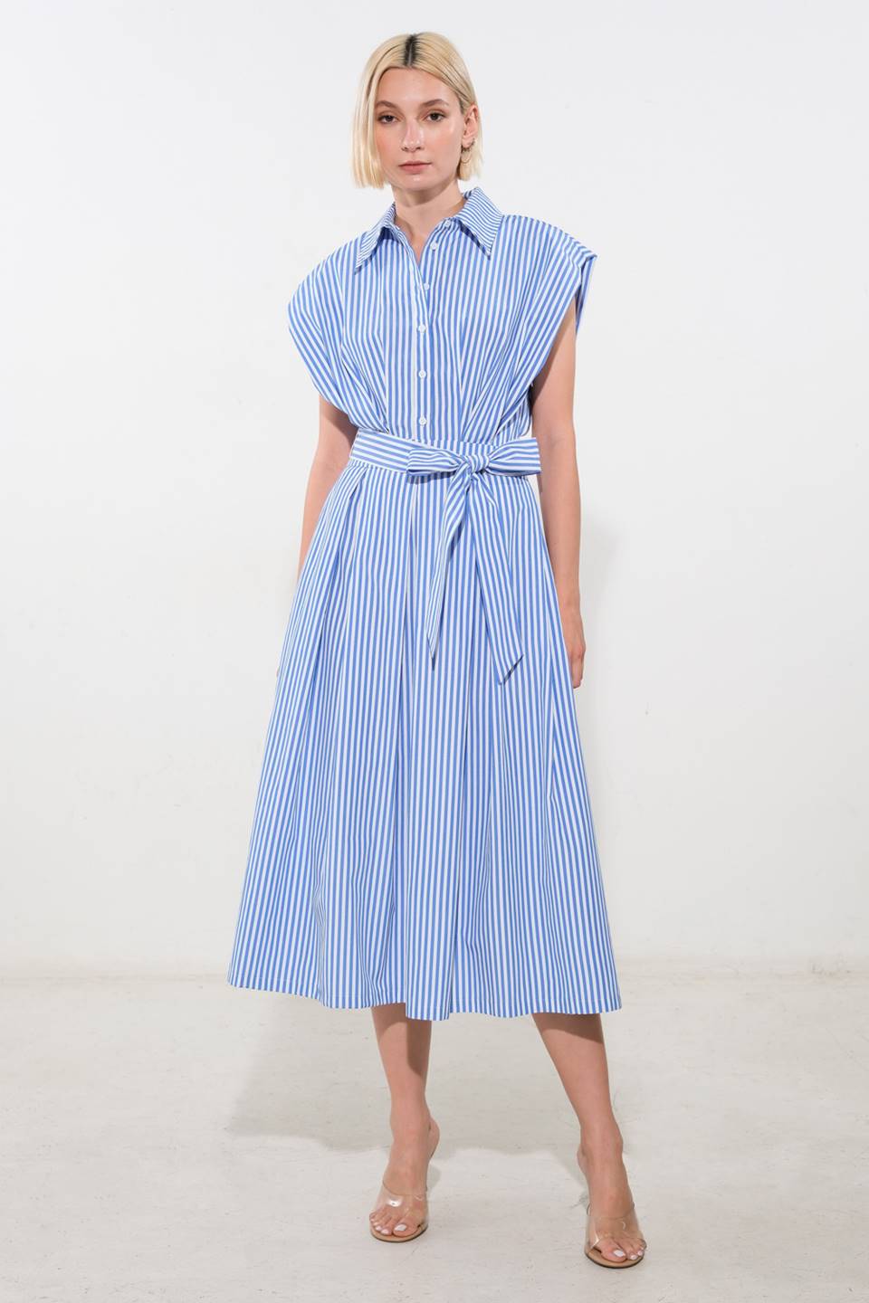 ALONG THE SHORELINE WOVEN MIDI DRESS - Mack & Harvie