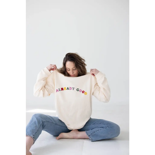 Already Good Embroidered Pullover | FREE SHIPPING