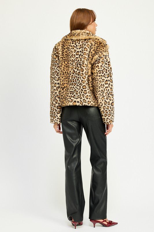 ANIMAL PRINT FURRY JACKET - Mack & Harvie