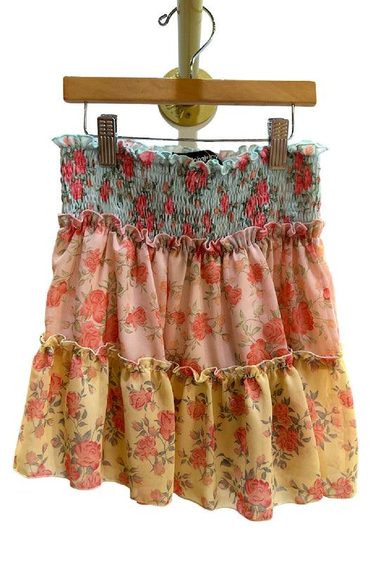 Aqua Chiffon Mix Skirt