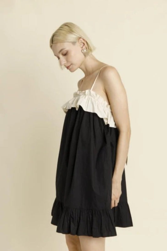 Aureum Black Ruffle Dress