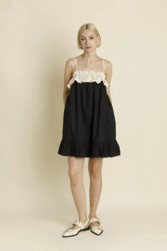 Aureum Black Ruffle Dress