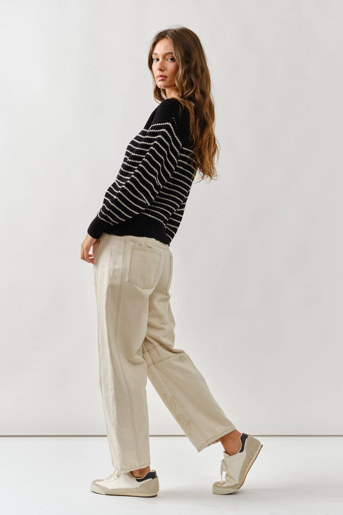 Black & White Stripe Sweater