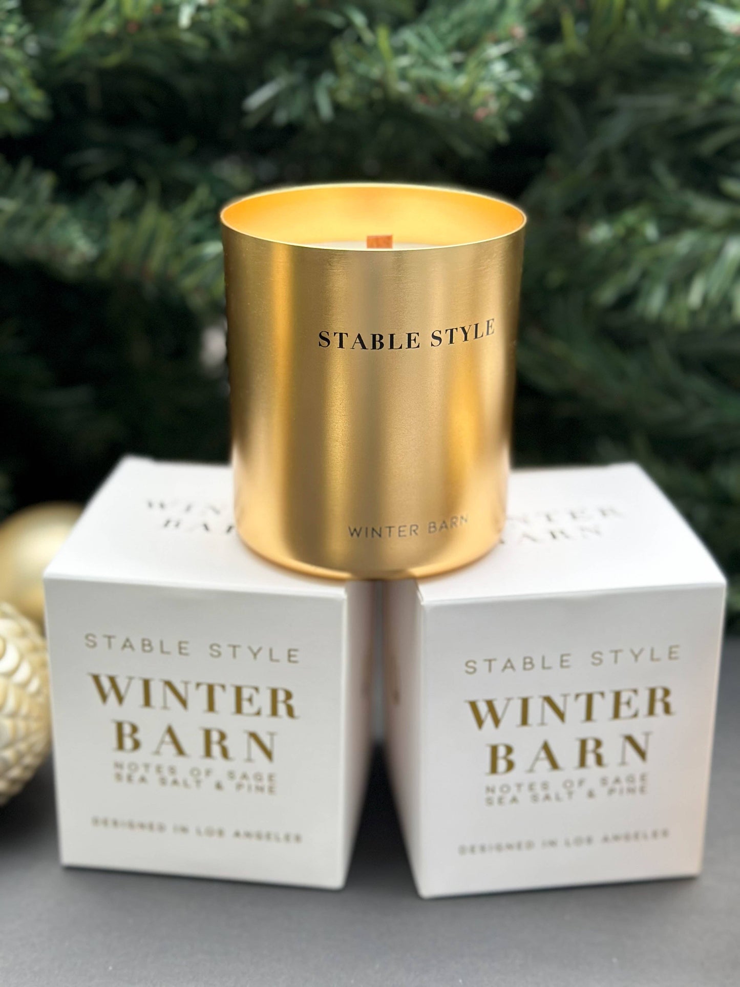 Stable Style - Winter Barn Gold Candle