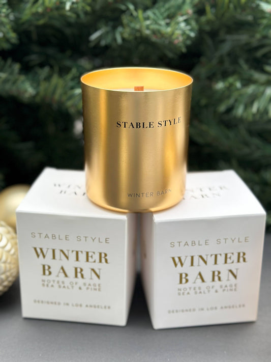 Stable Style - Winter Barn Gold Candle