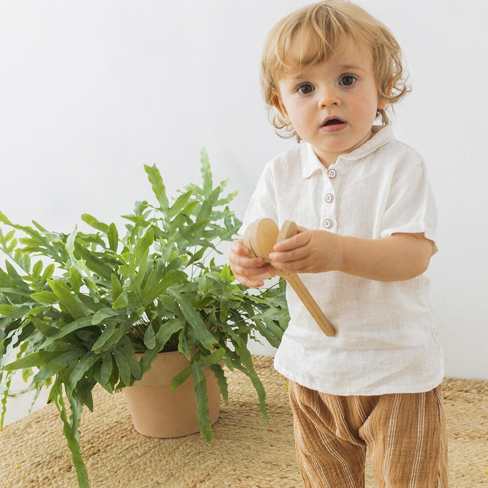 Baby Linen Shirt - Ecru - Mack & Harvie