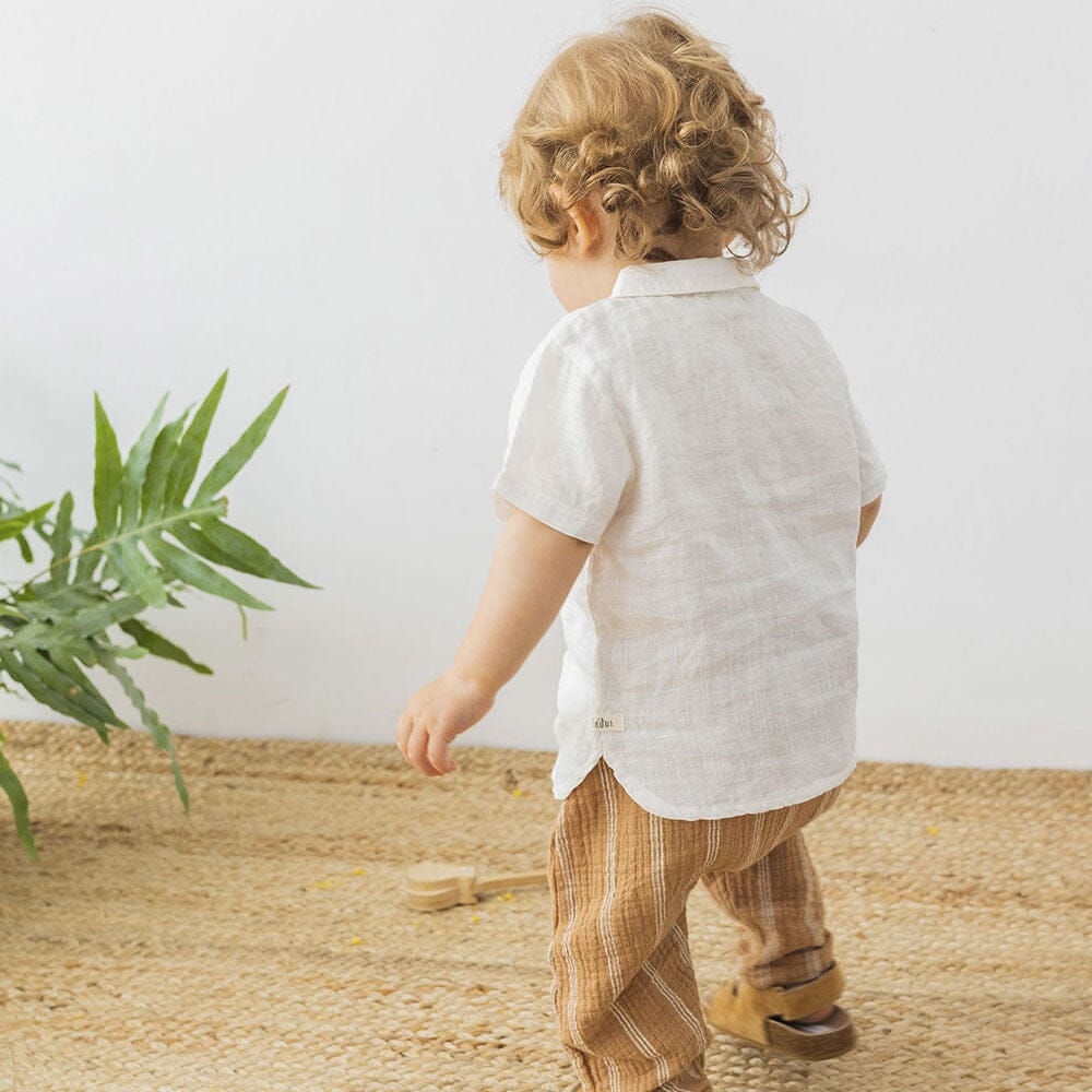 Baby Linen Shirt - Ecru - Mack & Harvie