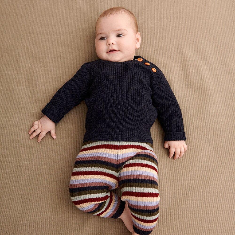 Baby Rib Sweater & Leggings - Multi Stripe - Mack & Harvie