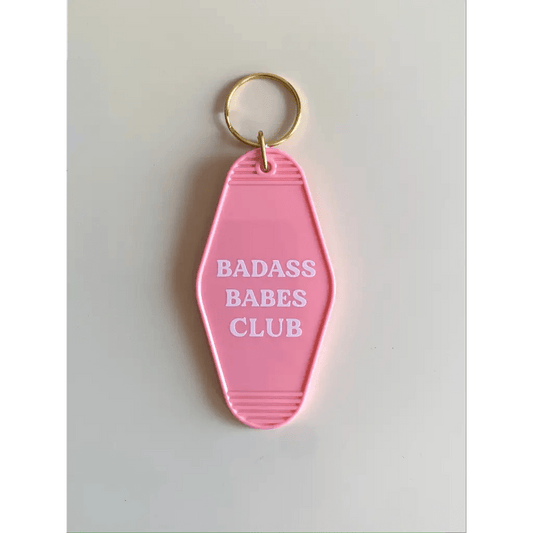 Badass Babes Club Vintage Hotel Keychains - Mack & Harvie