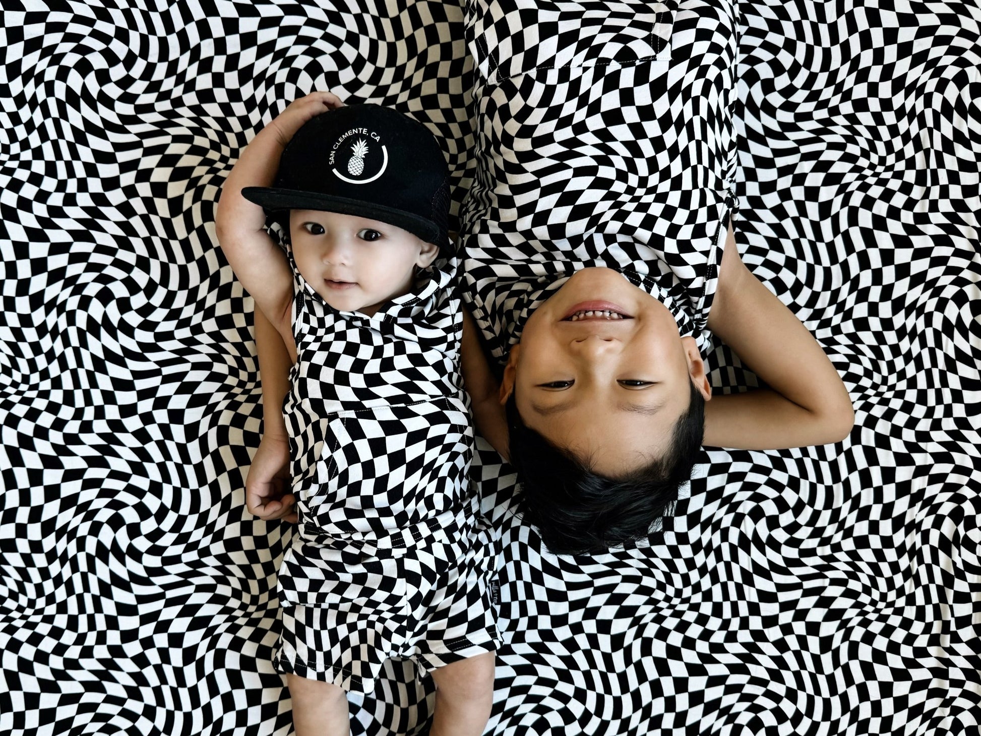 BAMBOO HOODIE TANK - Black Dizzy Check - Mack & Harvie