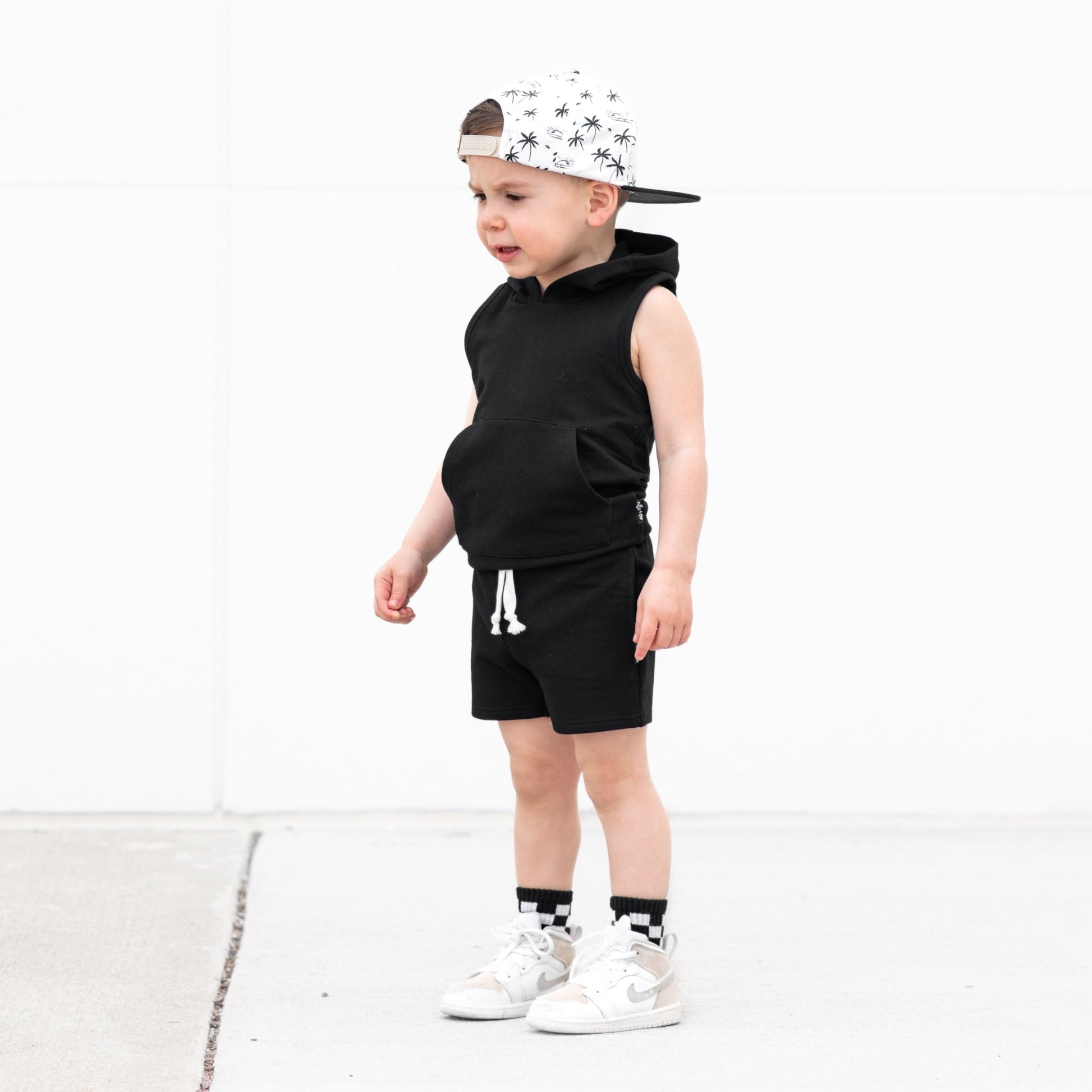 BAMBOO JOGGER SHORTS - Midnight Black - Mack & Harvie