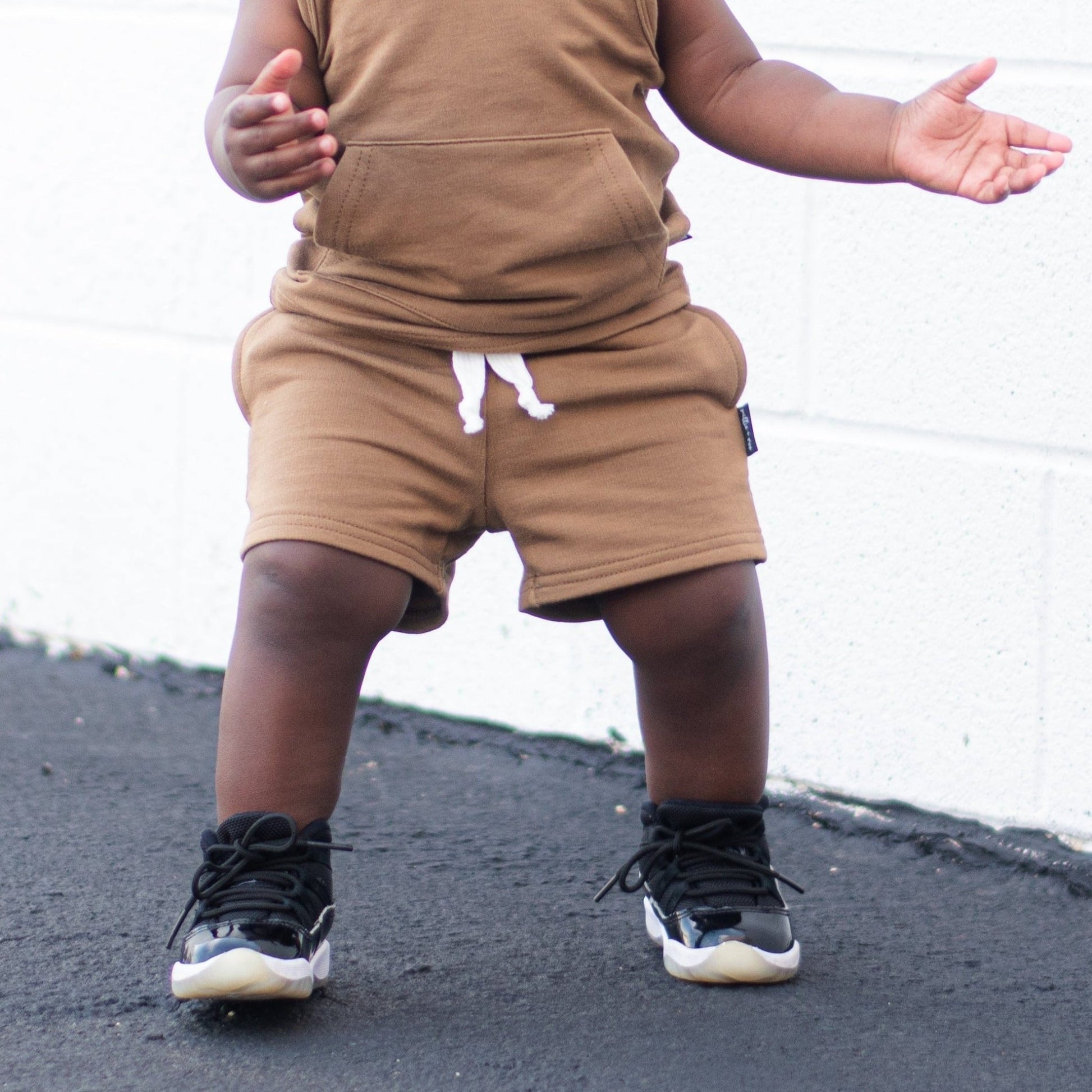 BAMBOO JOGGER SHORTS - Mocha - Mack & Harvie