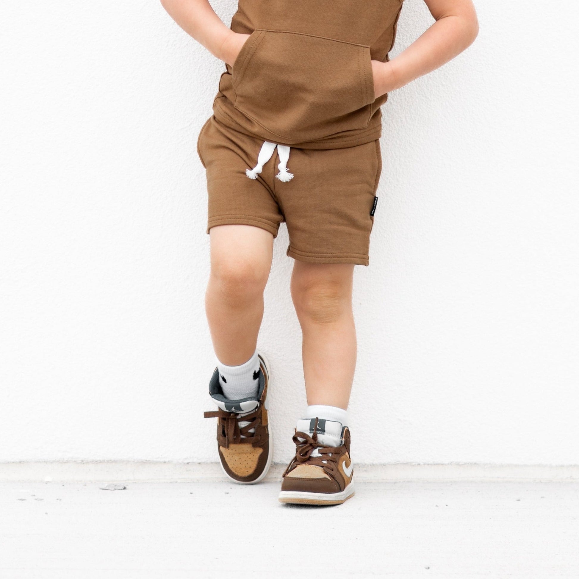 BAMBOO JOGGER SHORTS - Mocha - Mack & Harvie
