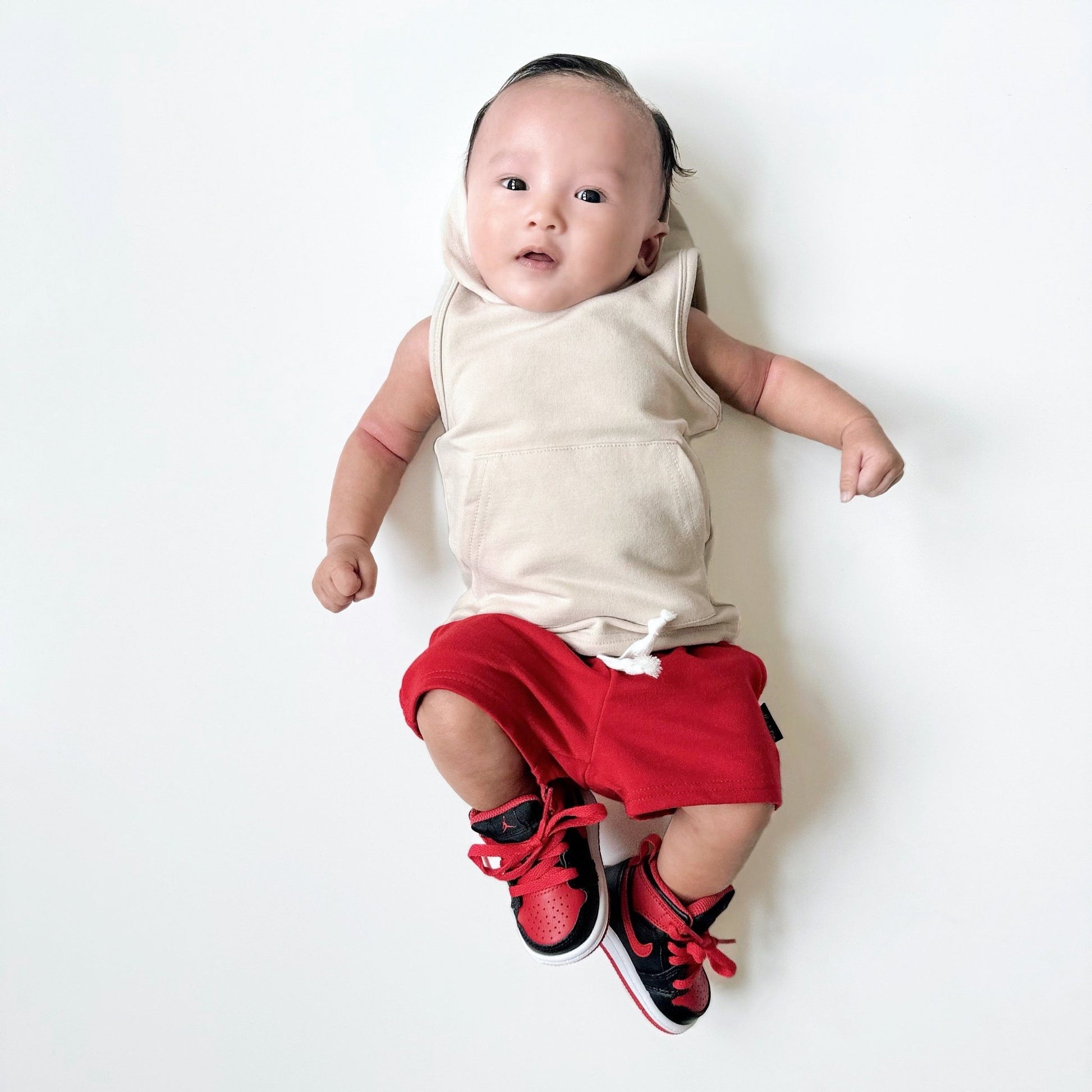 BAMBOO JOGGER SHORTS - Red - Mack & Harvie