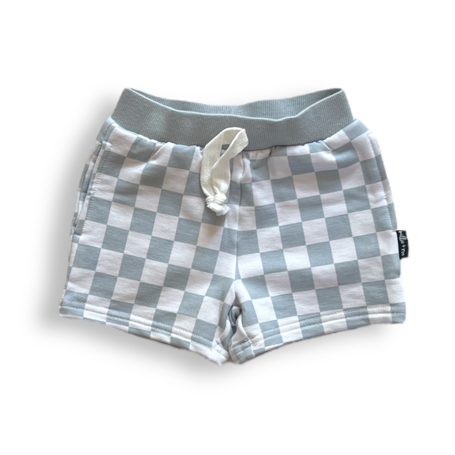 BAMBOO JOGGER SHORTS - Stone Check - Mack & Harvie