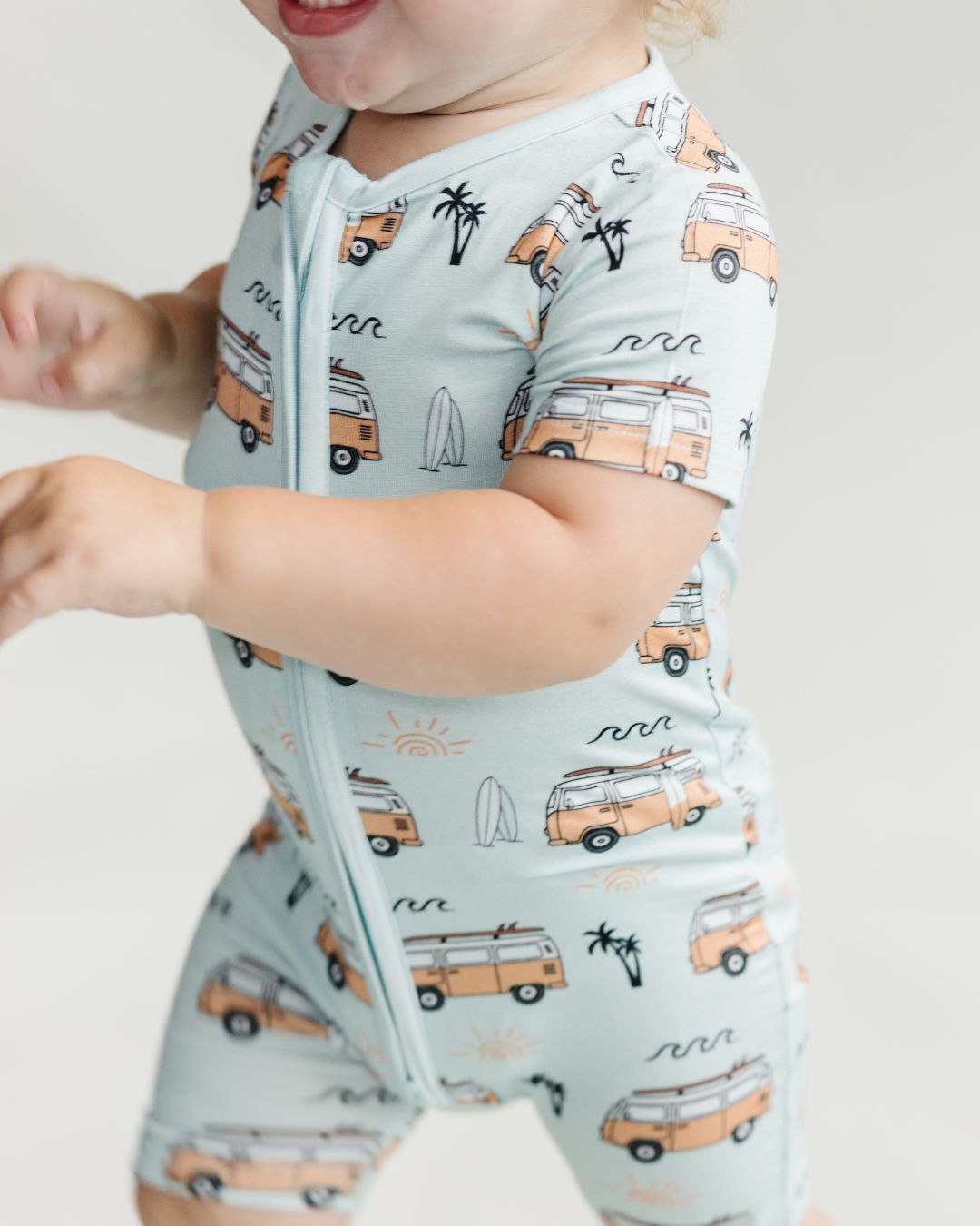 Bamboo Shorty Romper | Retro Beach - Mack & Harvie