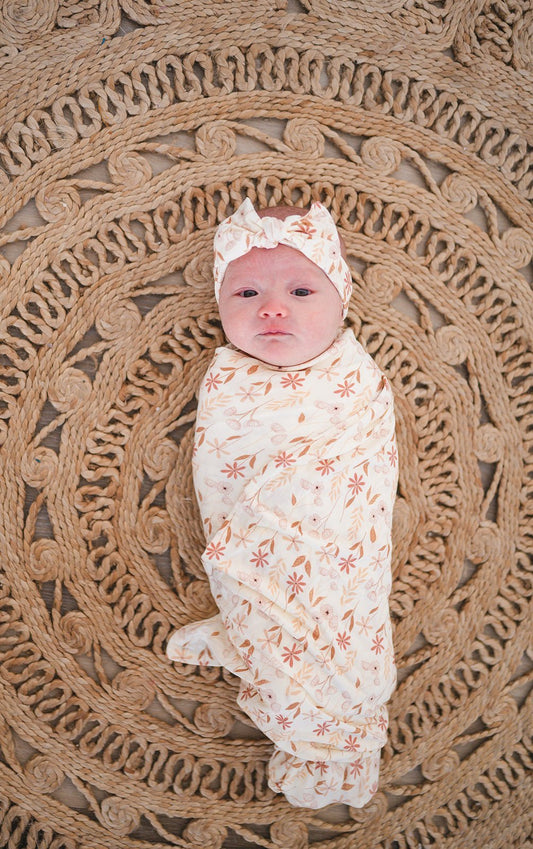 Bamboo Stretch Swaddle - Wildflower - Mack & Harvie