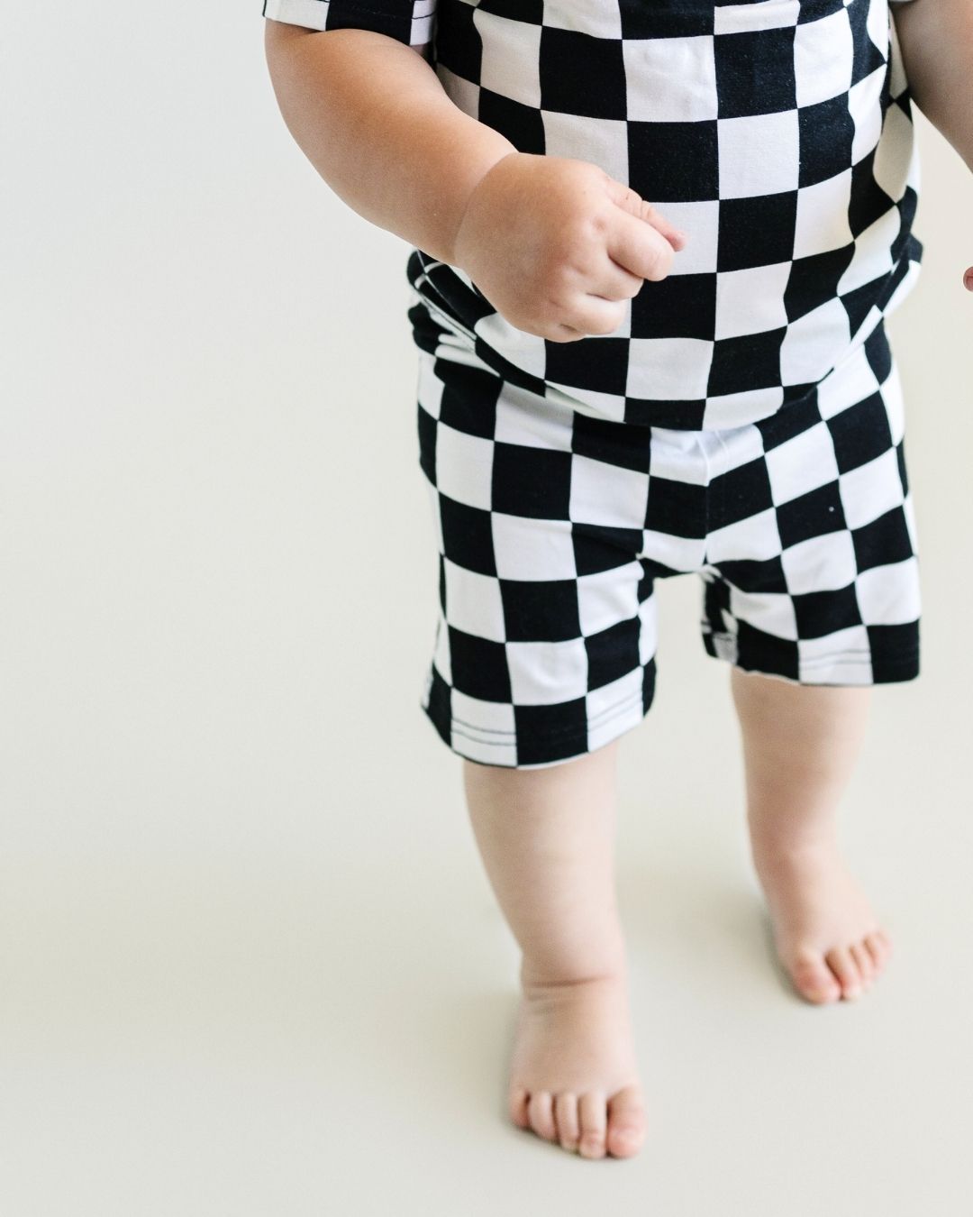 Bamboo Two Piece Shorts Set | Black Checkered - Mack & Harvie