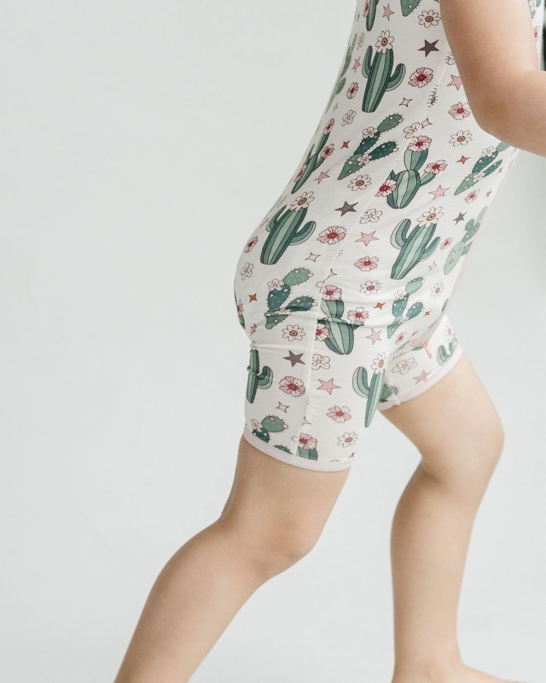 Bamboo Two Piece Shorts Set | Cactus Flowers - Mack & Harvie