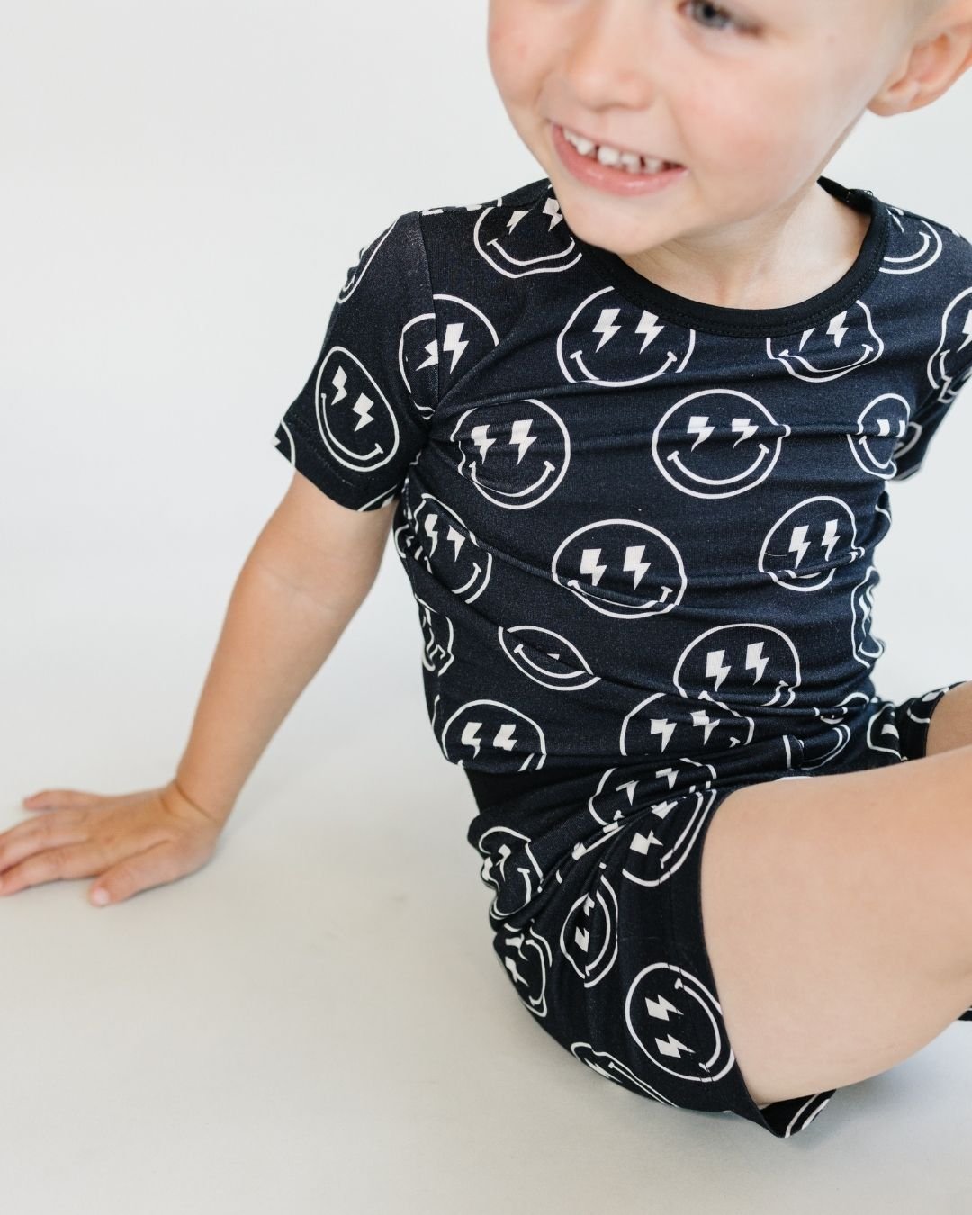 Bamboo Two Piece Shorts Set | Electric Smiley - Mack & Harvie