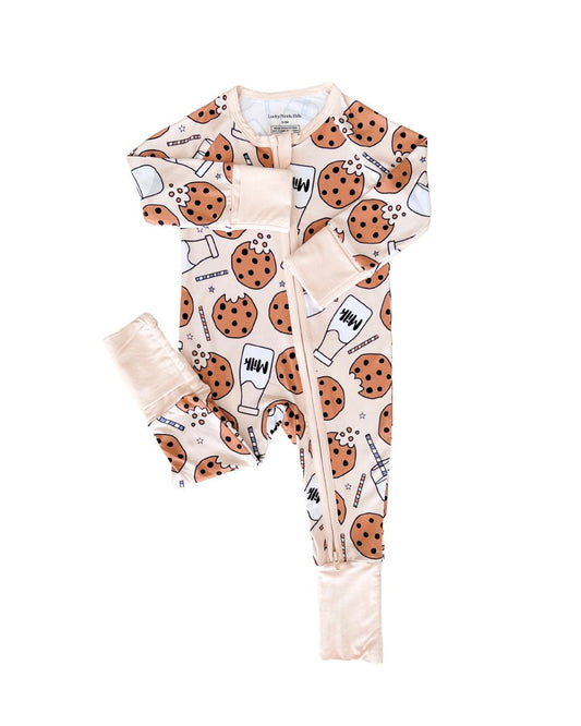 Bamboo Zip Romper | Milk & Cookies - Mack & Harvie