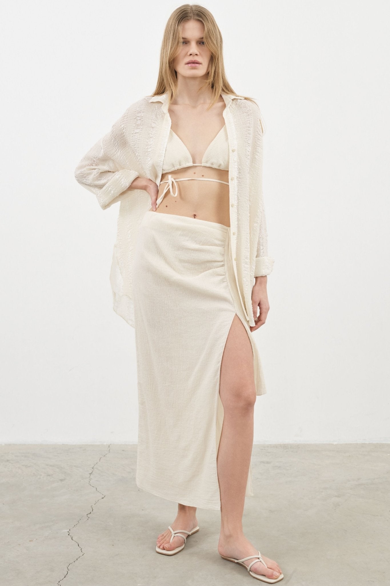 Bella Maxi Skirt - Natural - Mack & Harvie