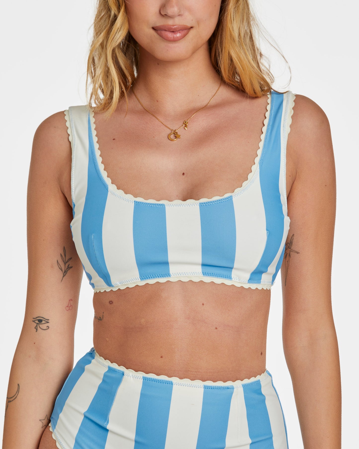 Cabana Stripe Bikini (Blue Poppy)