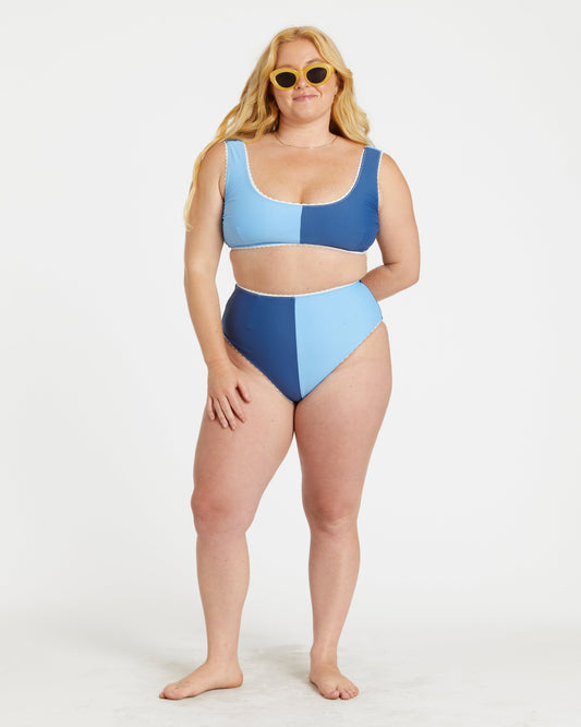 Two-Tone Bikini (Blue Poppy/Navy)