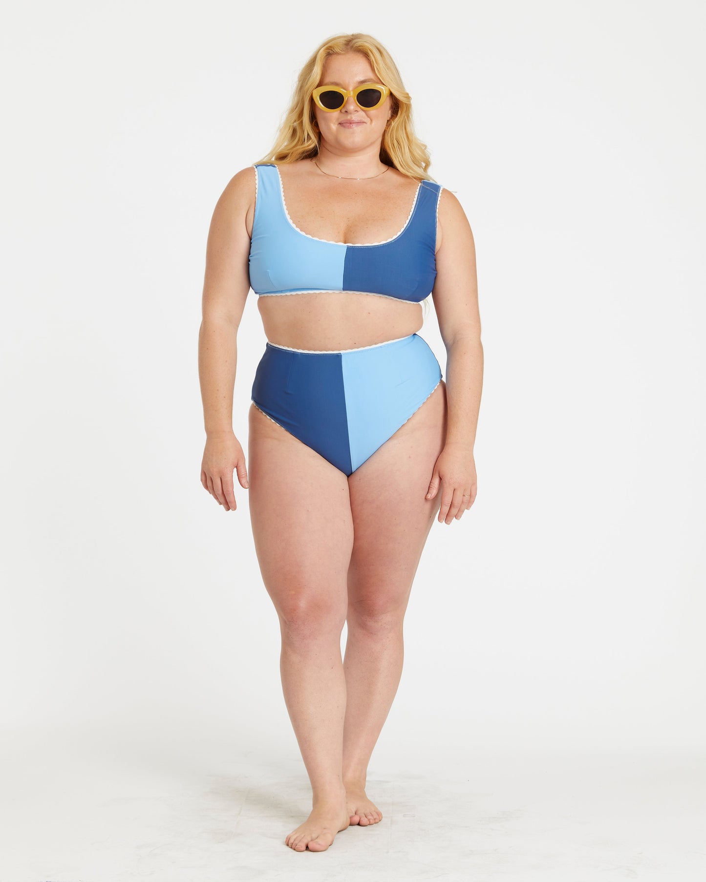 Two-Tone Bikini (Blue Poppy/Navy)