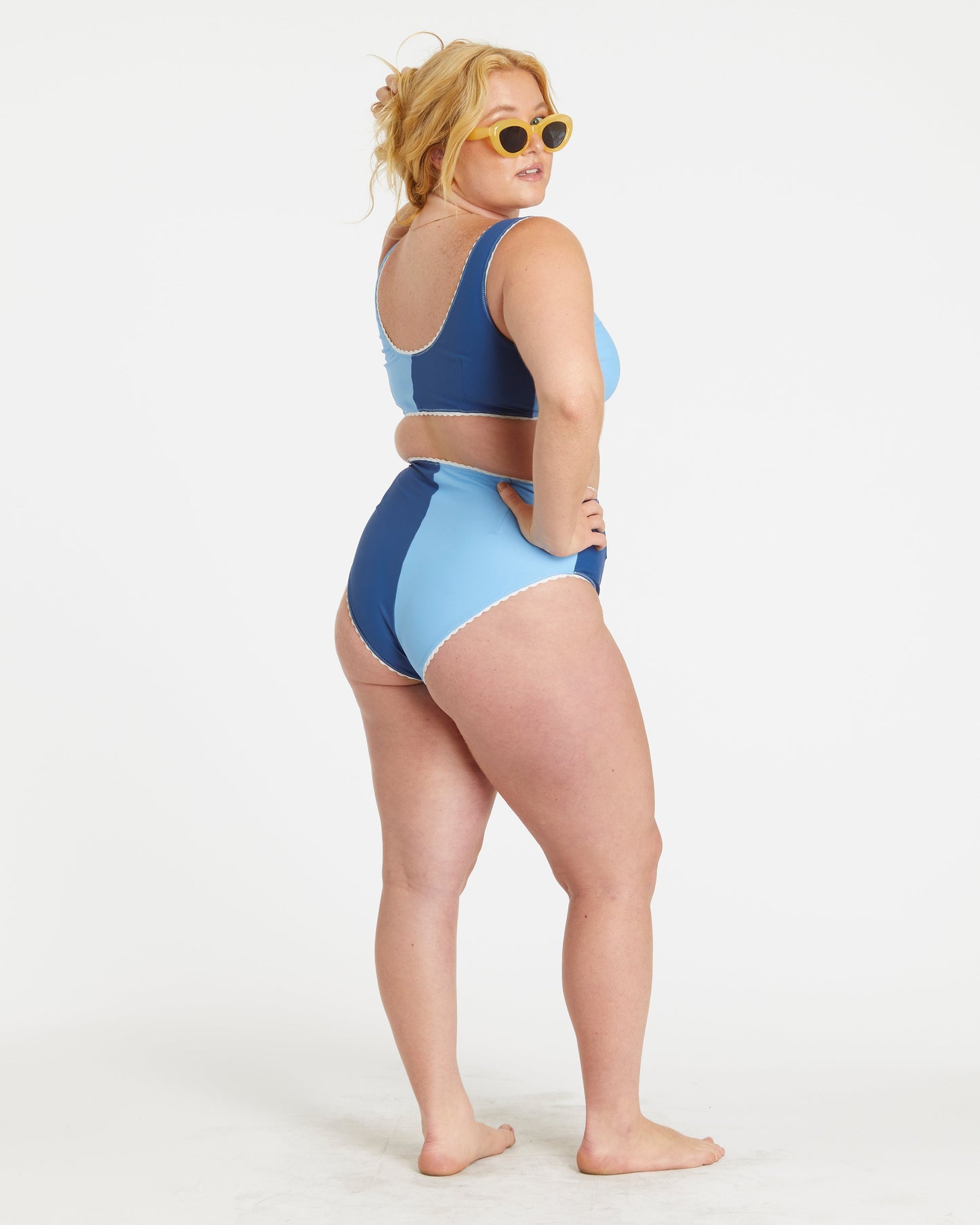 Two-Tone Bikini (Blue Poppy/Navy)