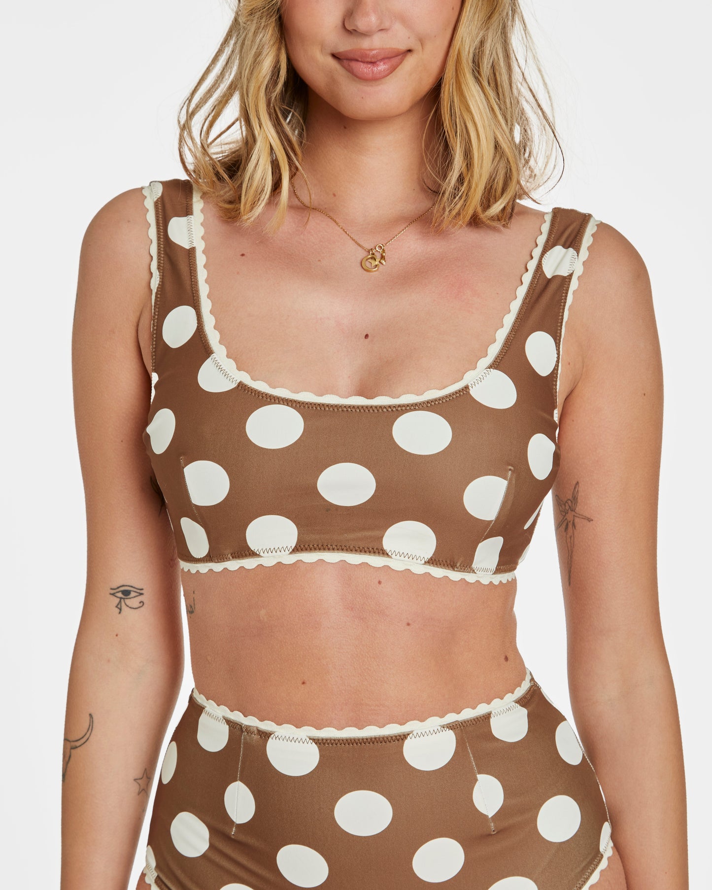 Polka Dot Bikini (Brown)